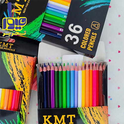 مداد رنگی مقوای kmt